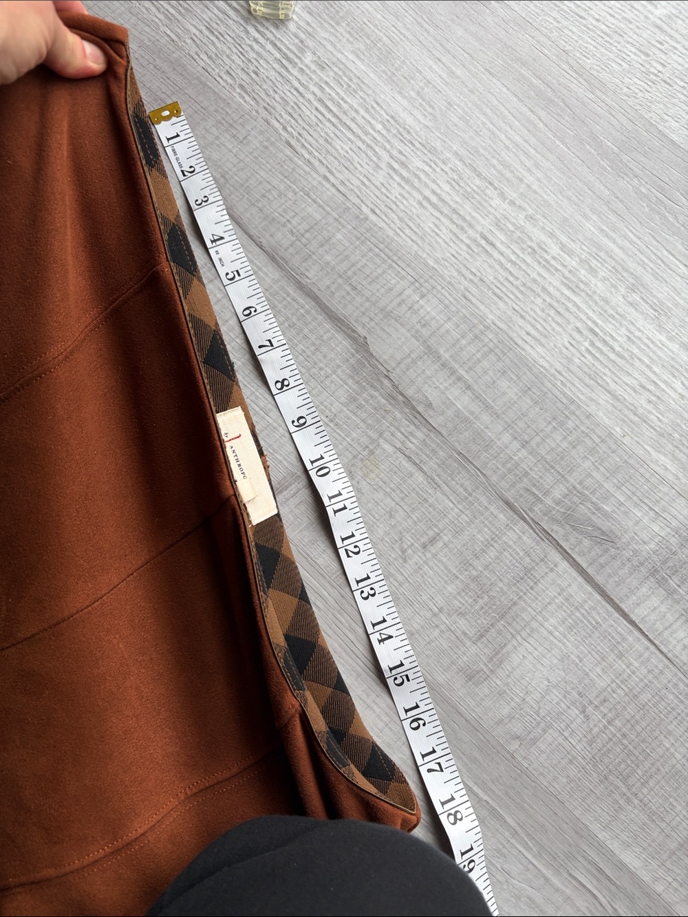 Anthropologie Rust Faux Suede Ponte Pants/Leggings with Ankle Zippers, Size 28. - Picture 12 of 16